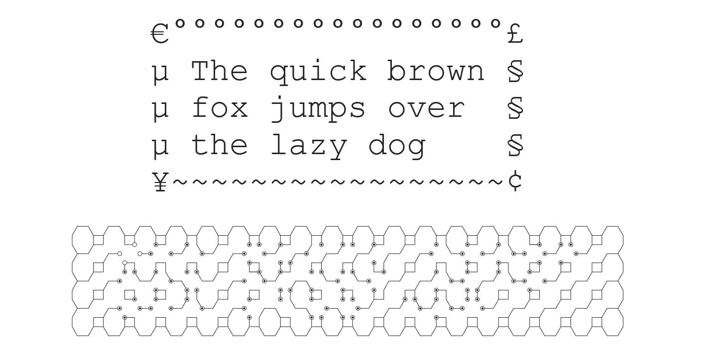 Example font Hex Braille #1